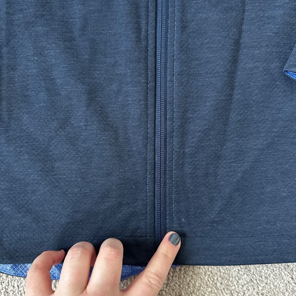 EUC Under Armour Men's Coldgear Fitted Unstoppable Full- Zip Jacket Blue Sz L - Picture 9 of 9